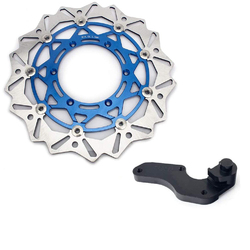 320mm Oversize Blue Brake Disc Caliper Bracket Yamaha YZ250F 01-06 YZ450F 03-07 Supermotard 